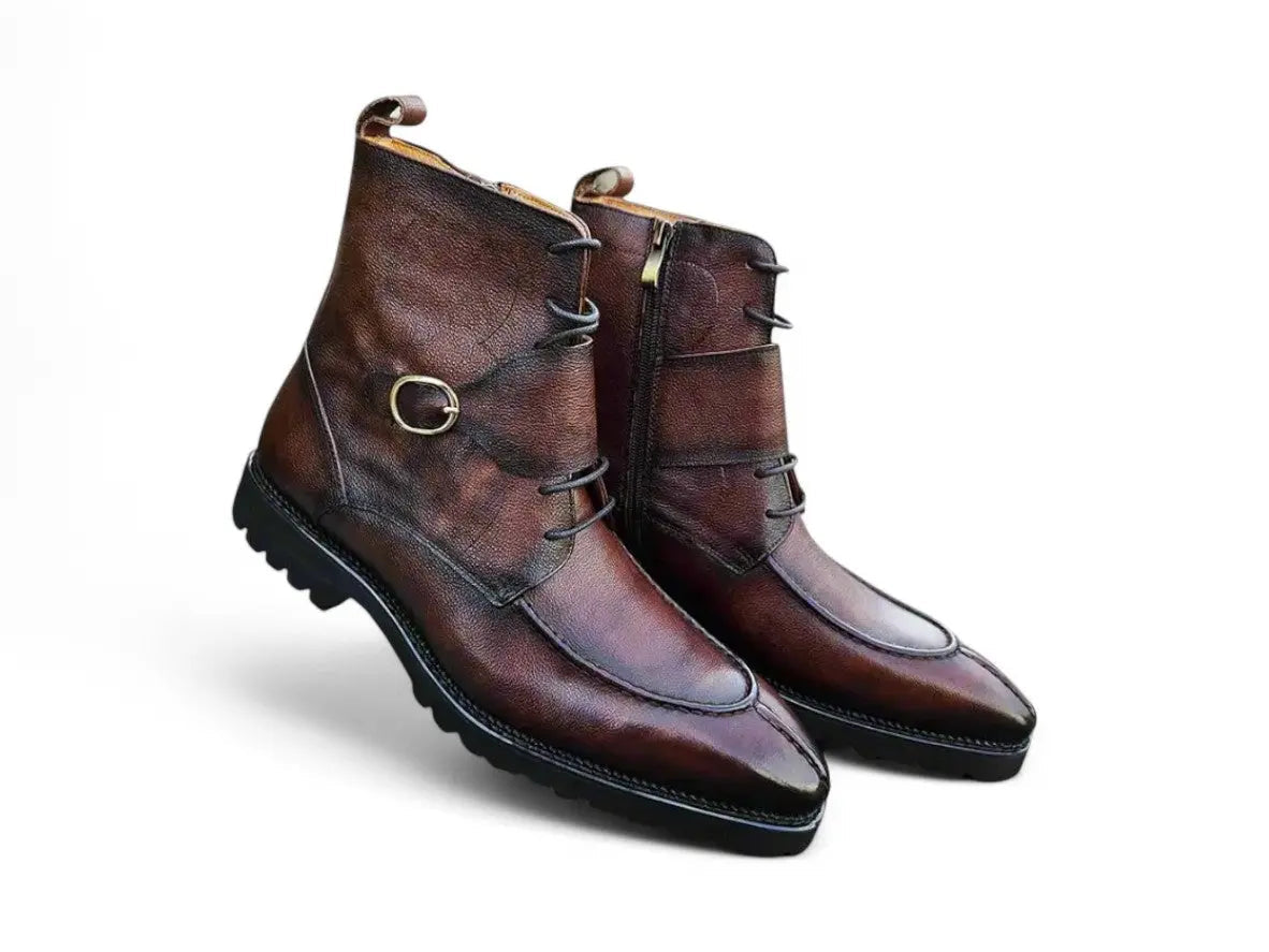 Rugged Split Toe Lace-up Boot