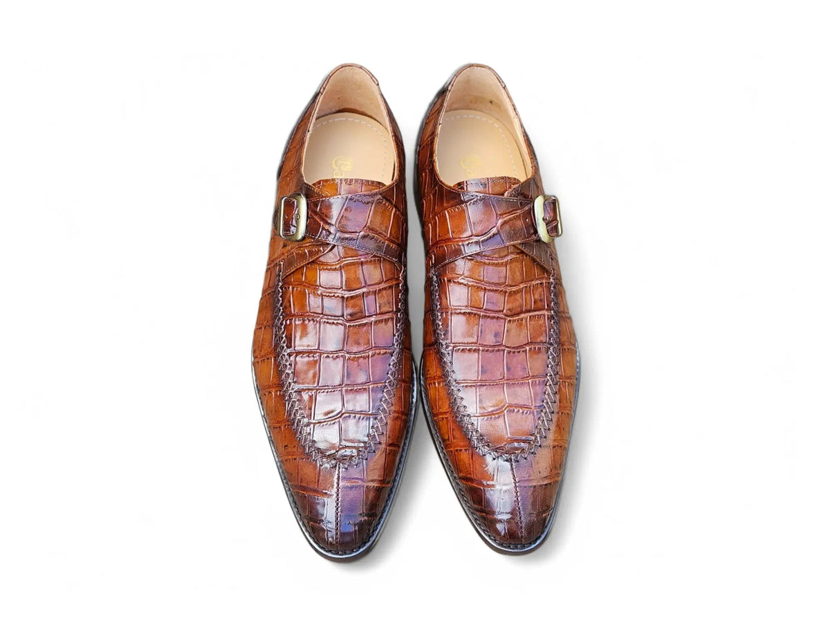 Single Monk Buckle Split Toe Loafer