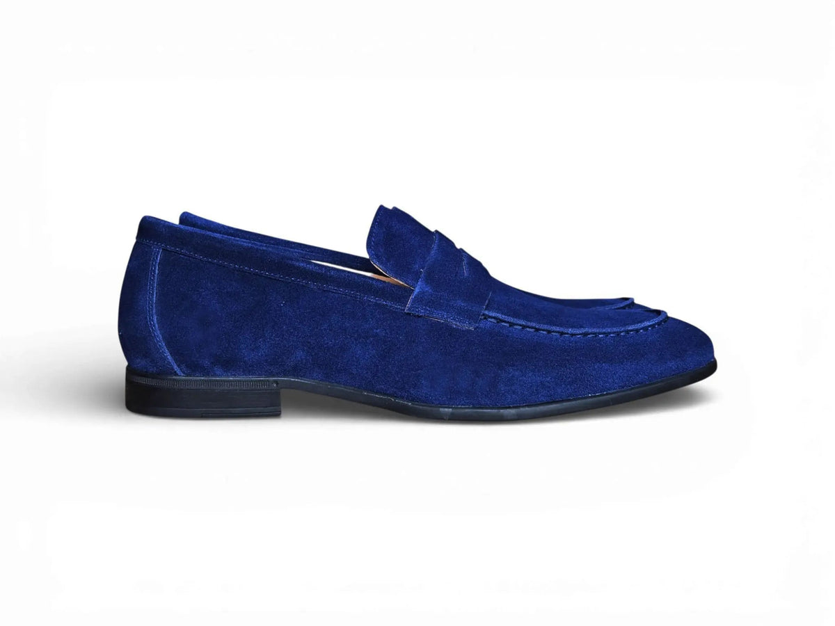 Suede Penny Loafer with Flexible Outsole
