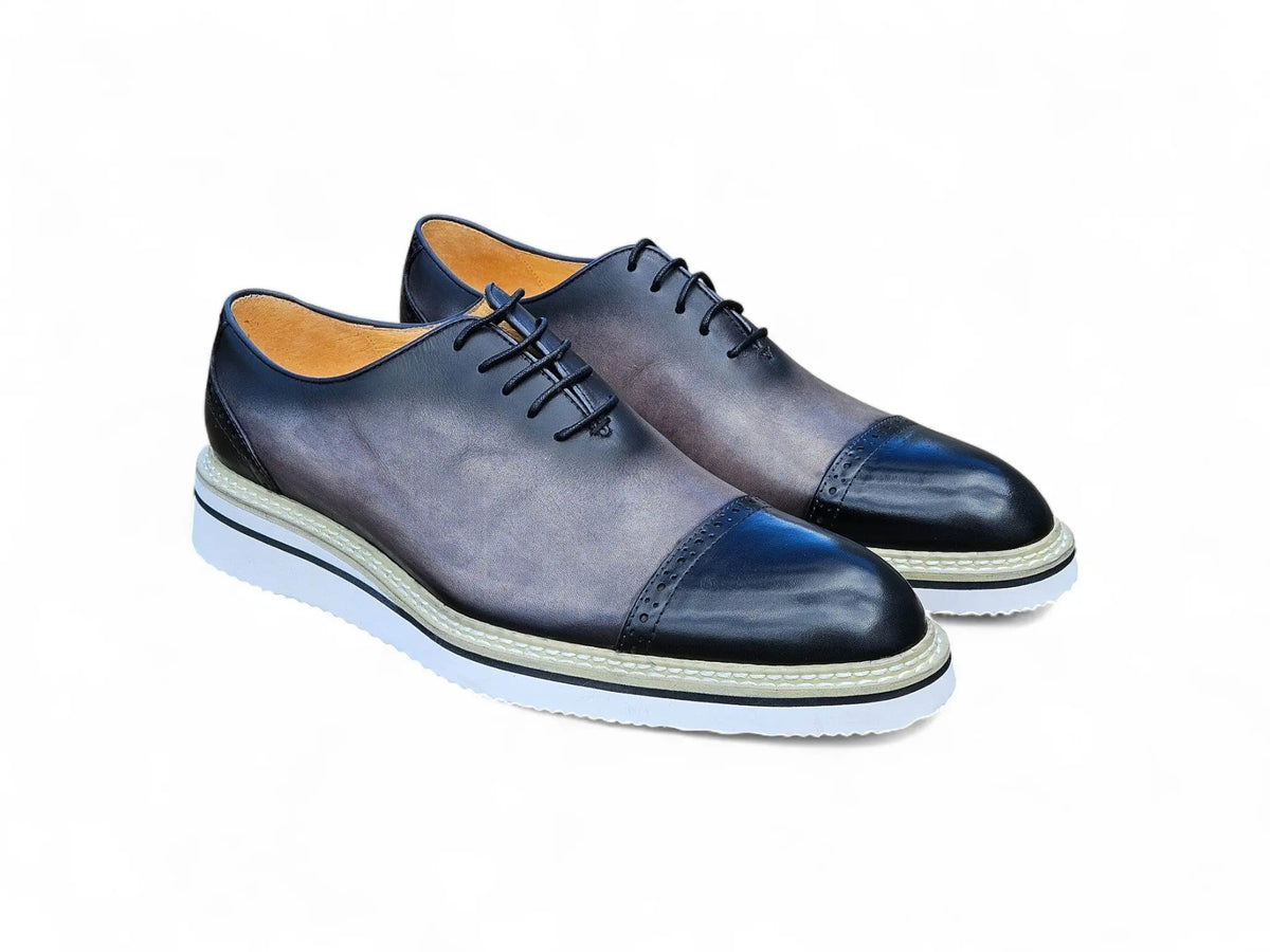 Two Tone Cap toe Calfskin Oxford