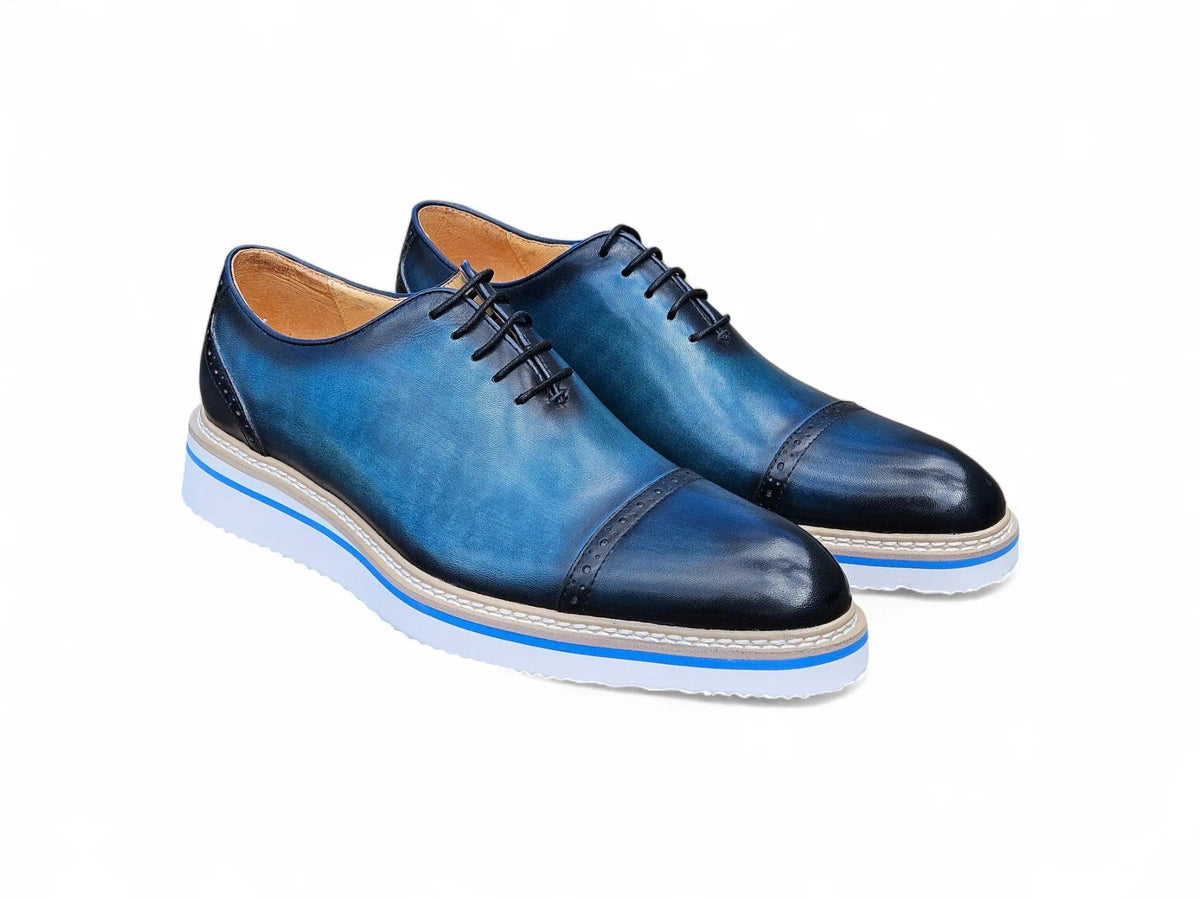 Two Tone Cap toe Calfskin Oxford