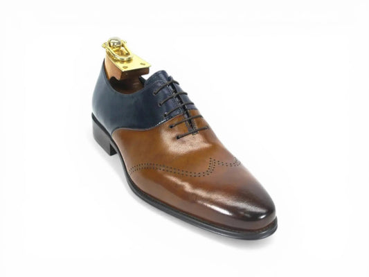 Two Tone Leather Lace-up Oxford