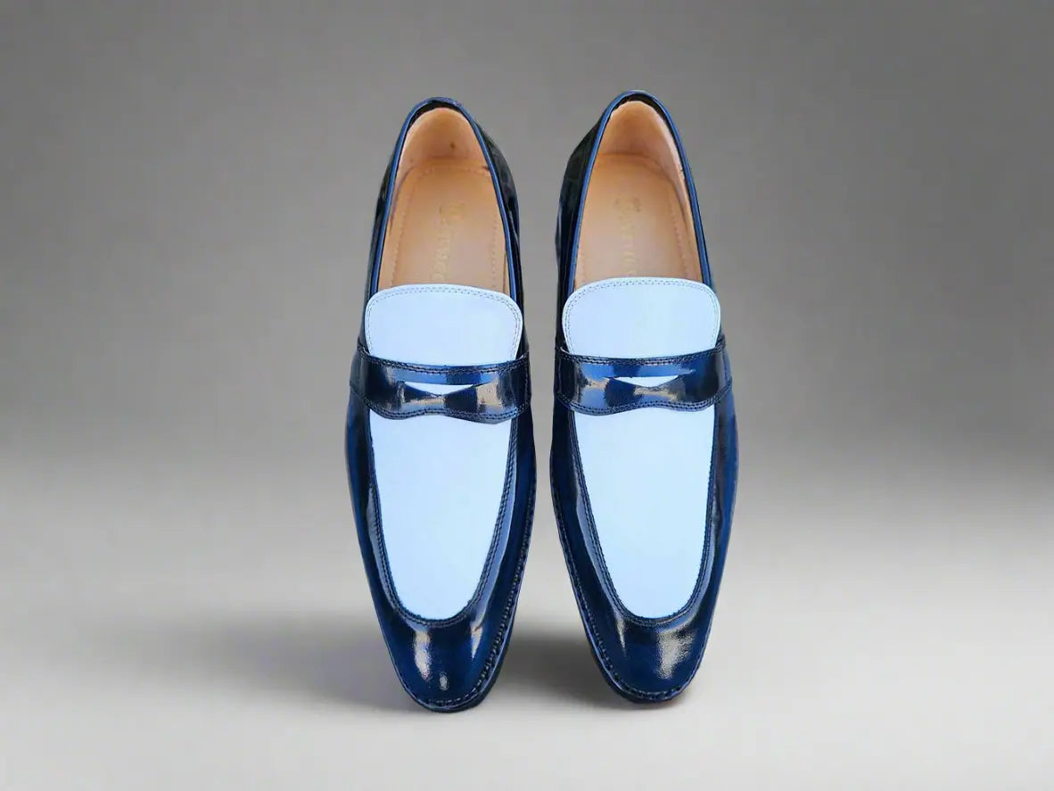 Two Tone Patent Leather Penny Loafer