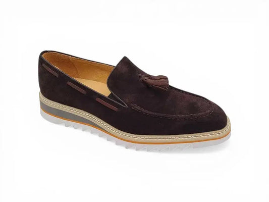 Venetian Suede Loafer with Calfskin Tassel