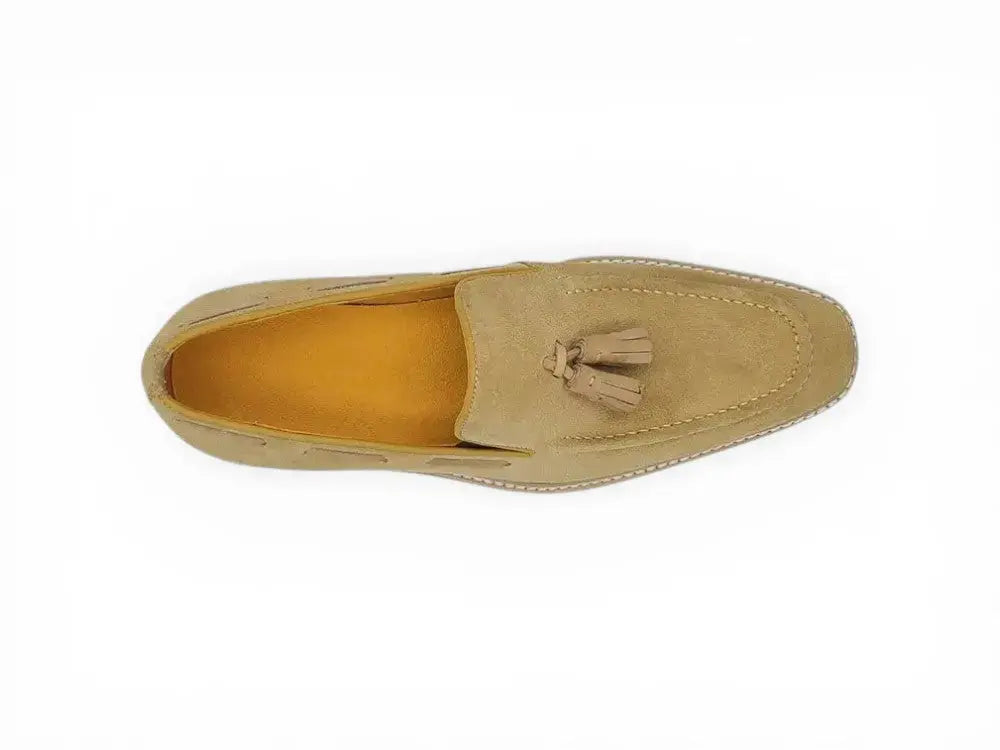Venetian Suede Loafer with Calfskin Tassel
