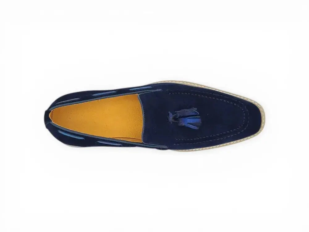 Venetian Suede Loafer with Calfskin Tassel