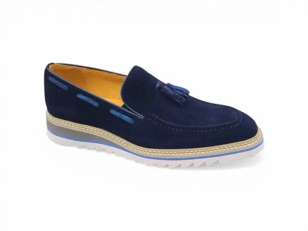 Venetian Suede Loafer with Calfskin Tassel