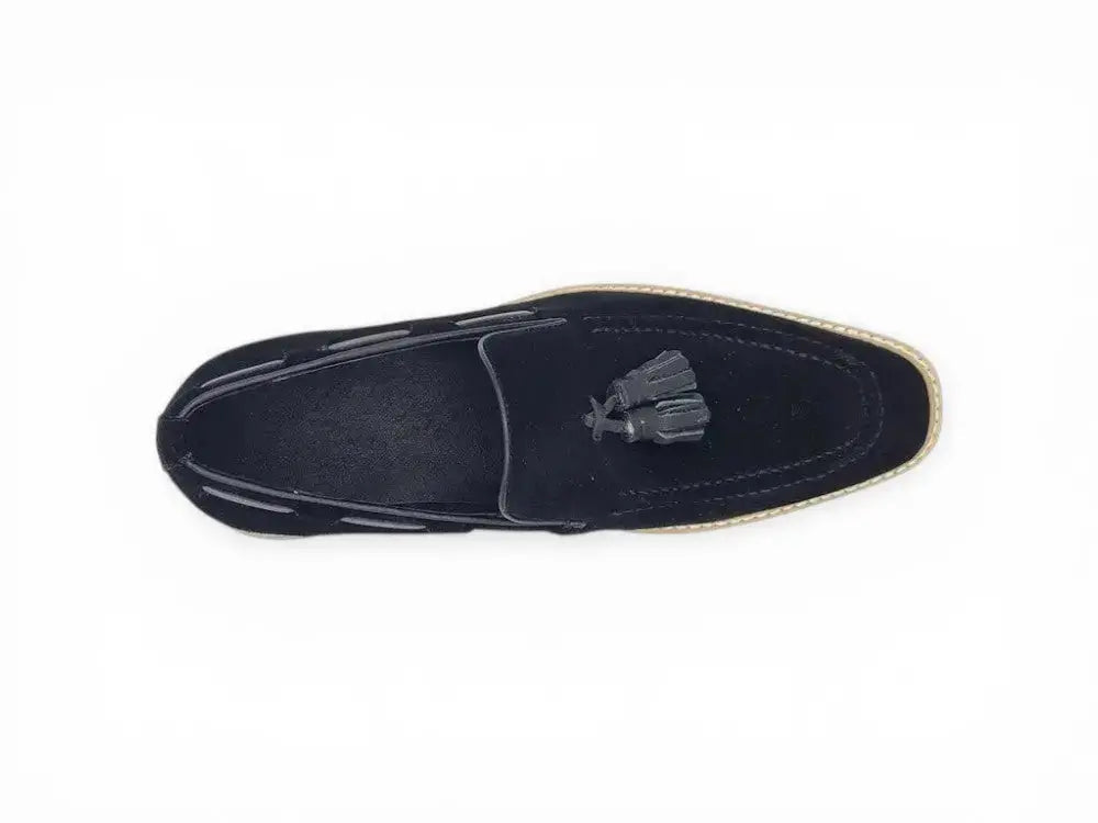 Venetian Suede Loafer with Calfskin Tassel