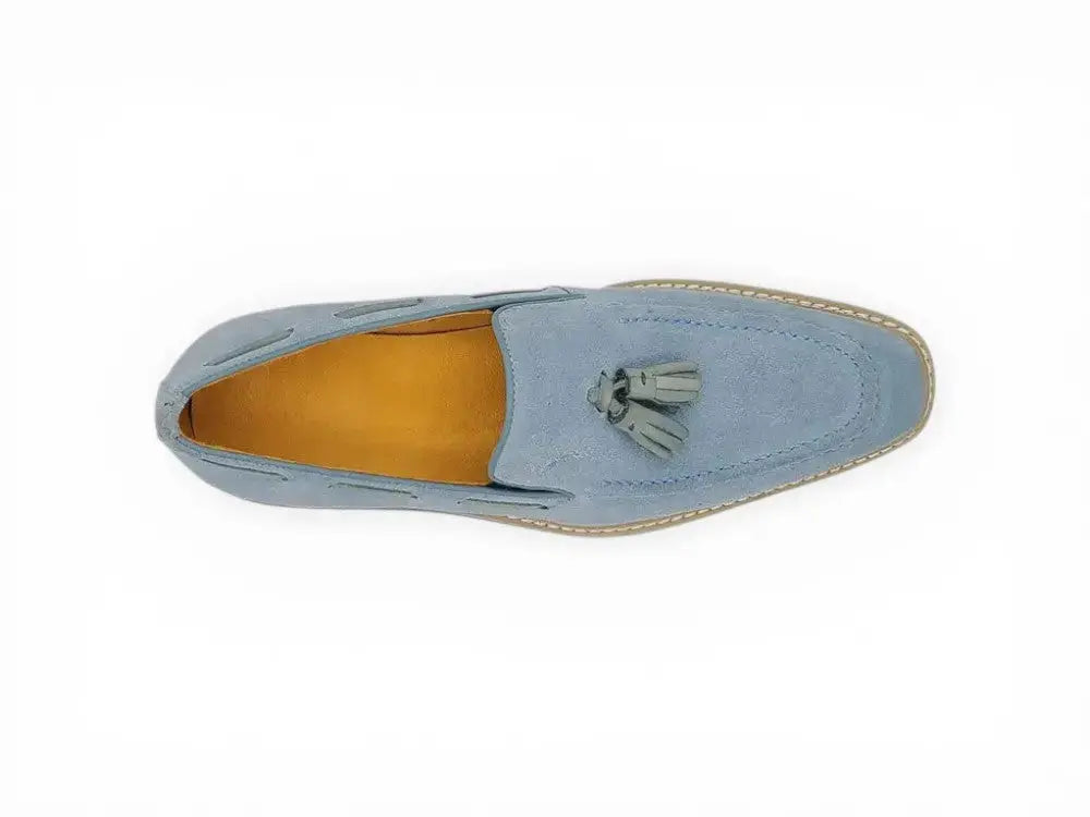 Venetian Suede Loafer with Calfskin Tassel