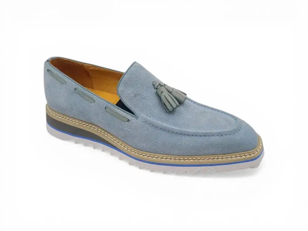 Venetian Suede Loafer with Calfskin Tassel