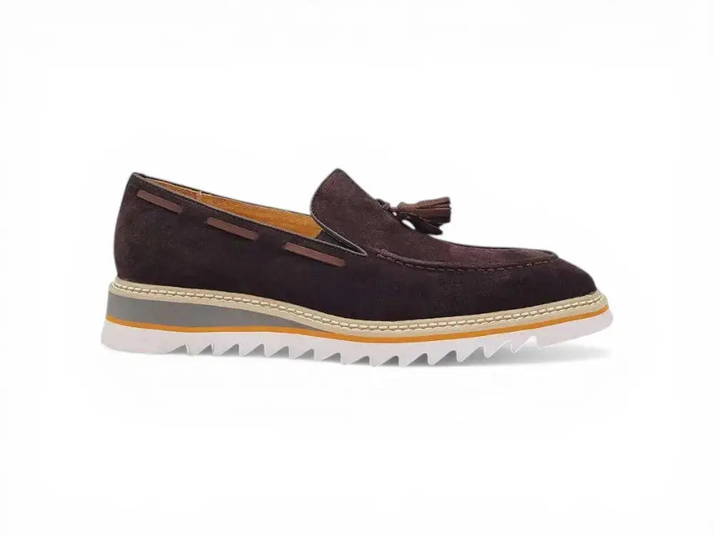 Venetian Suede Loafer with Calfskin Tassel