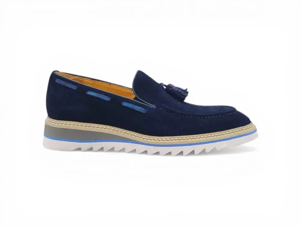 Venetian Suede Loafer with Calfskin Tassel