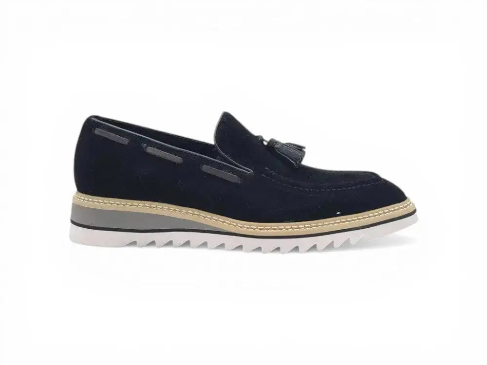 Venetian Suede Loafer with Calfskin Tassel