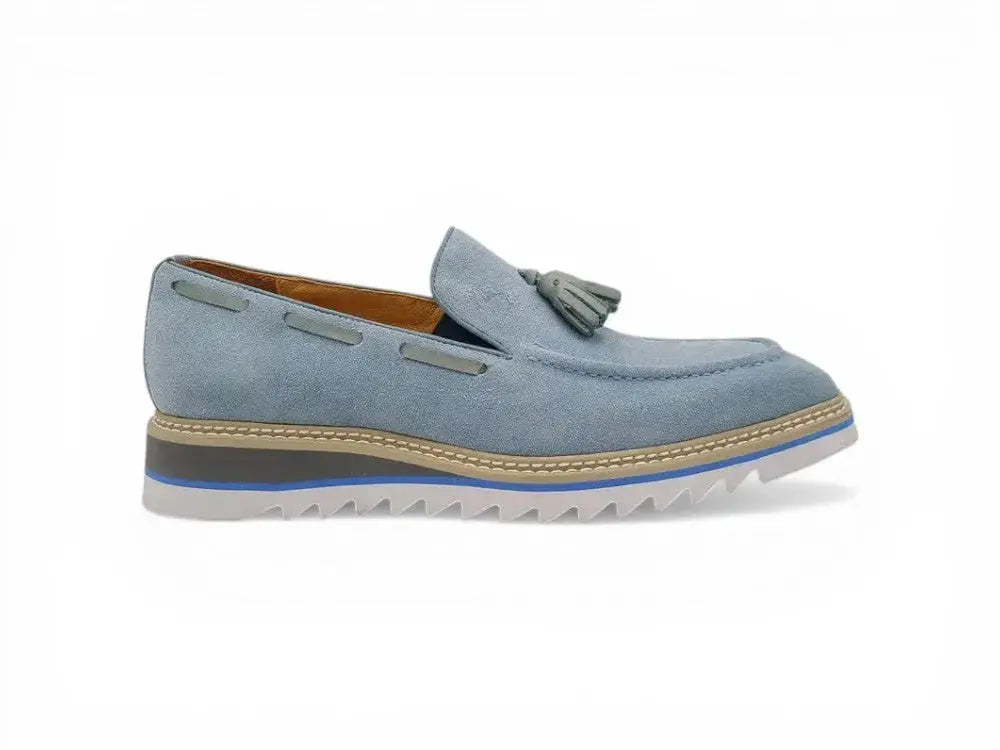Venetian Suede Loafer with Calfskin Tassel