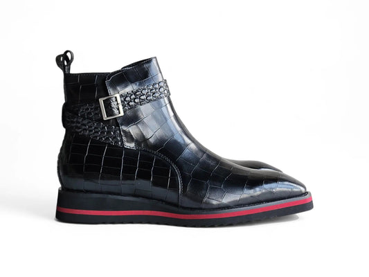Vesper Cross Strap Buckle Boot