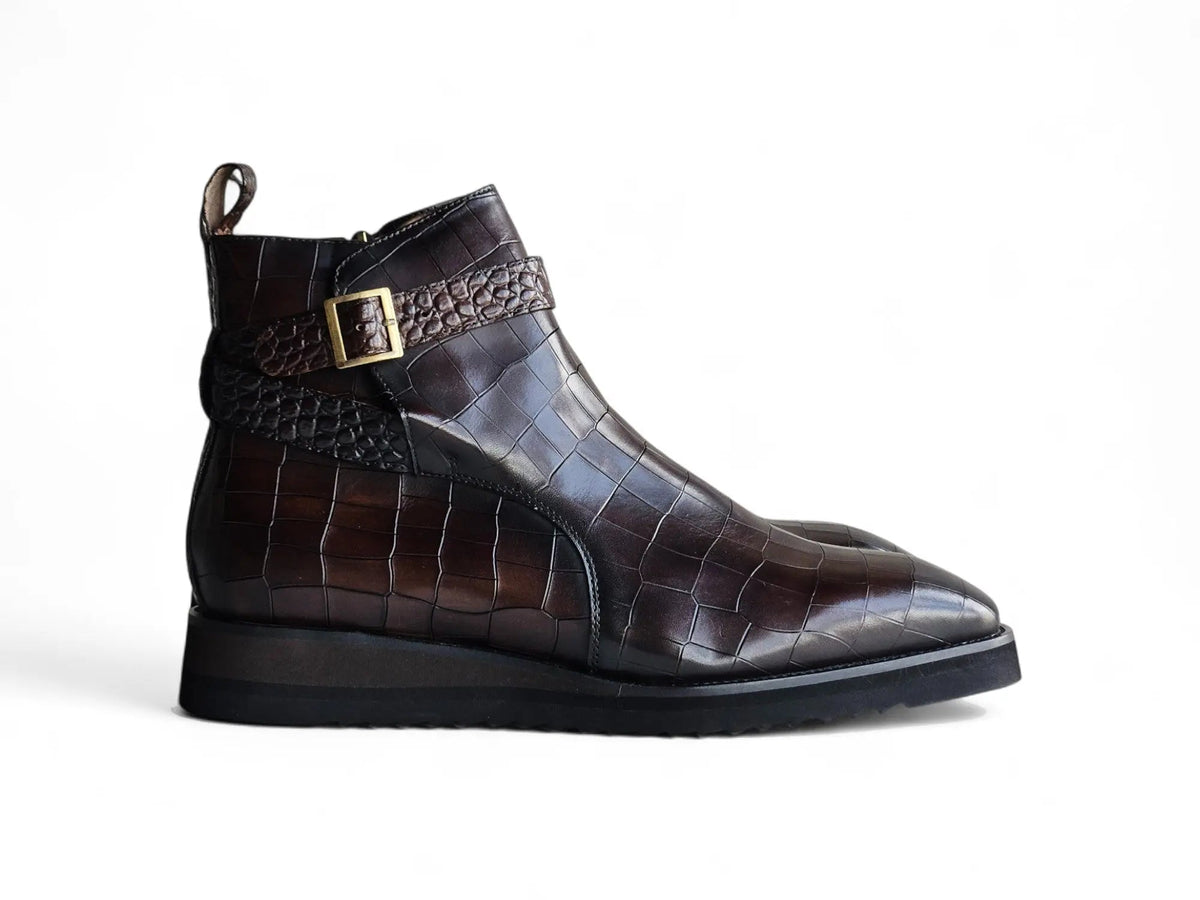Vesper Cross Strap Buckle Boot
