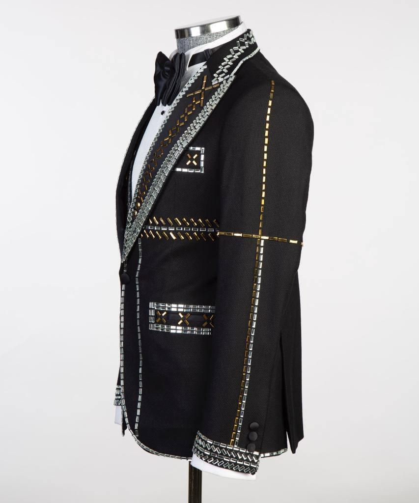 Jewelry Ornament Tuxedo – Black & Gold III – view 4