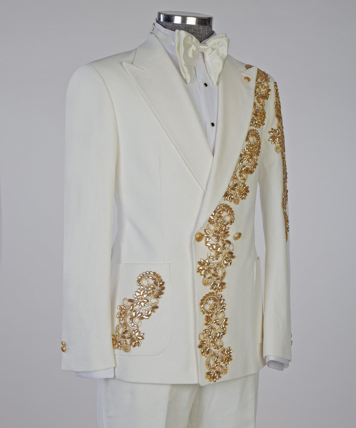 Royal Ivory Gold Embroidered Tuxedo – view 2