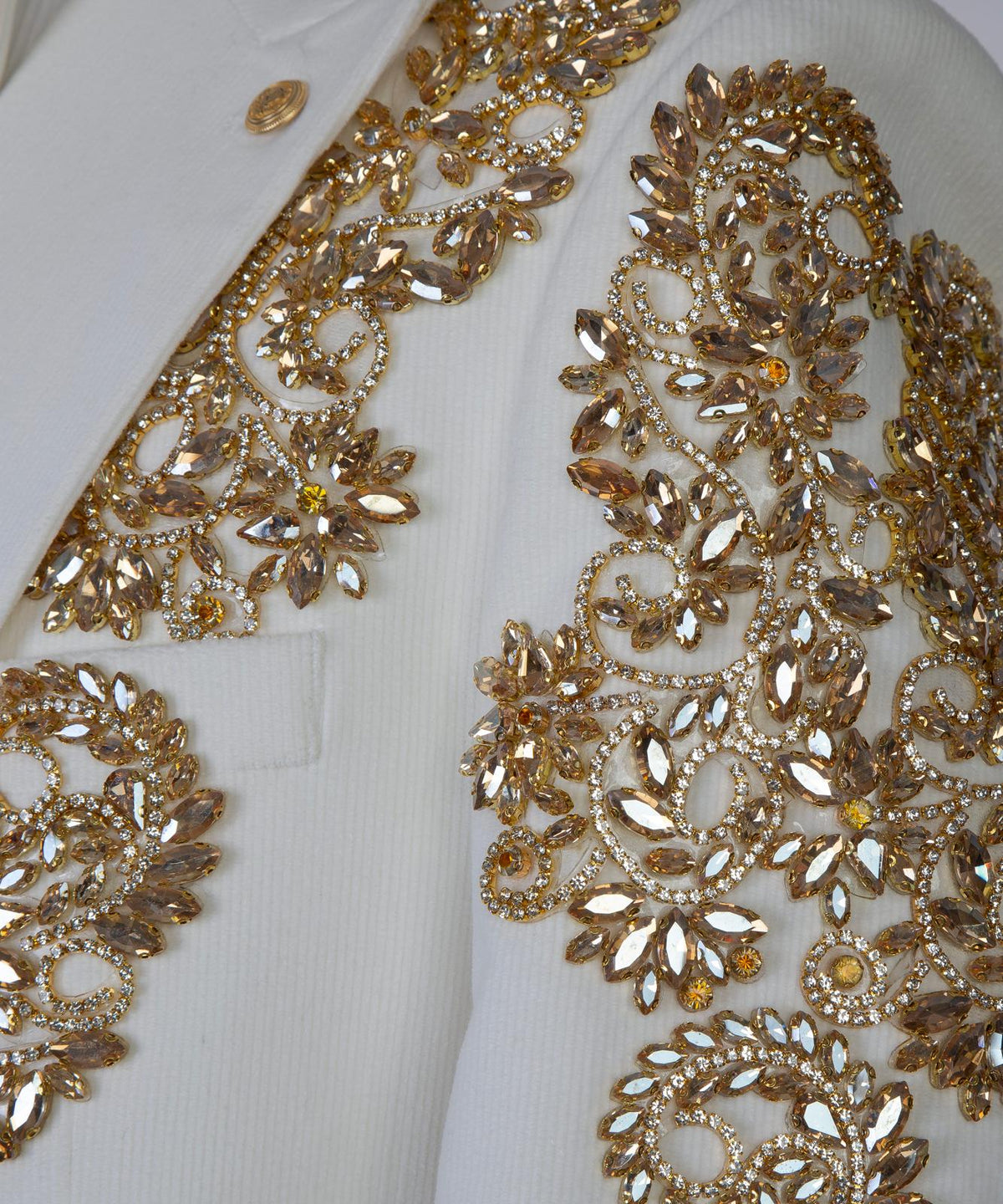 Royal Ivory Gold Embroidered Tuxedo – view 3