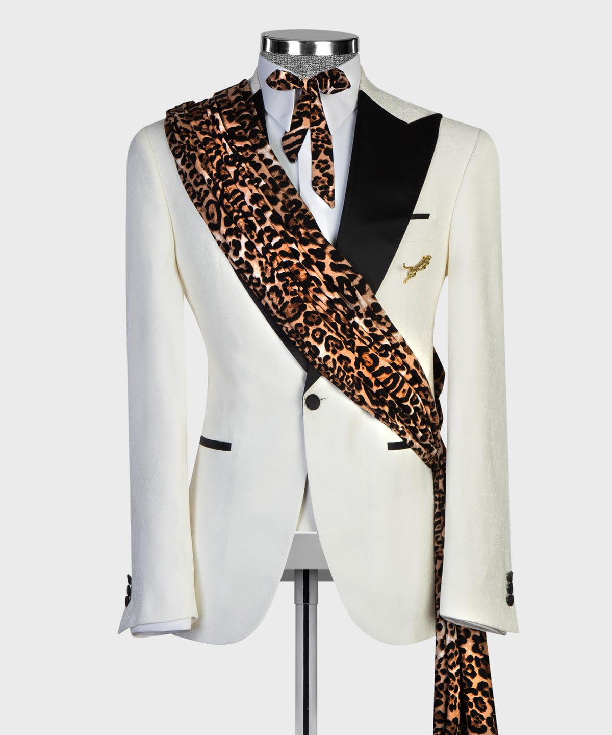 Ivory Leopard Statement Tuxedo – view 3