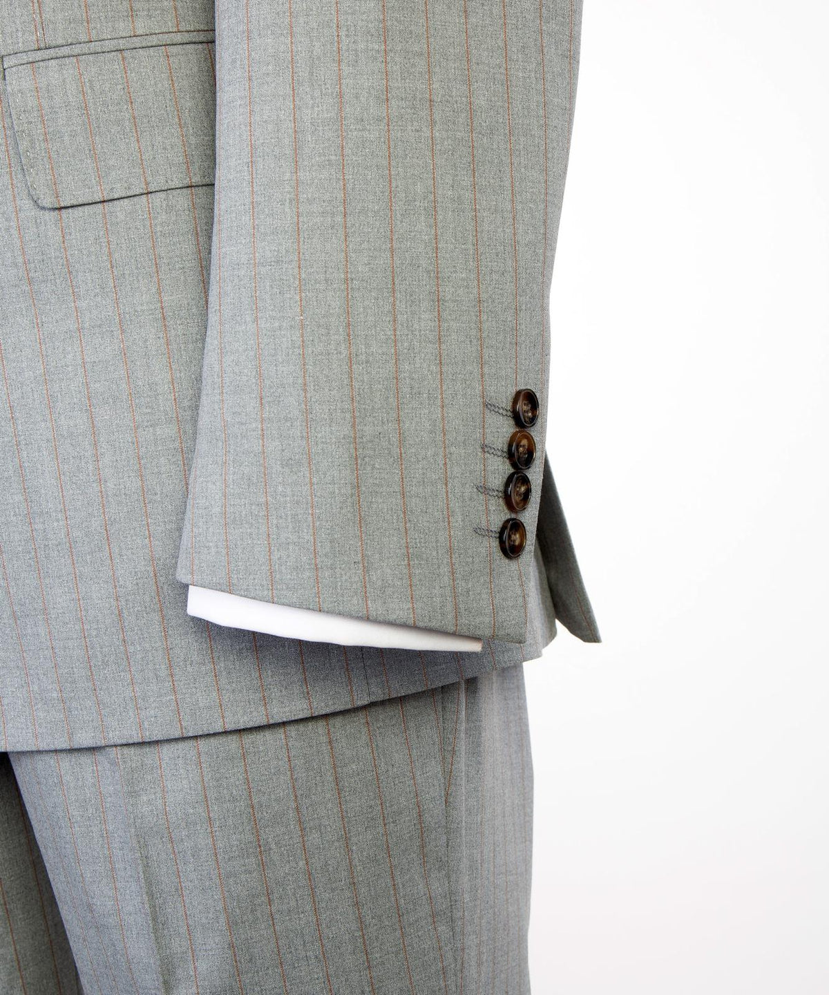 Prestige Collection Silver Grey Pinstripe Double-Breasted Suit product image 5