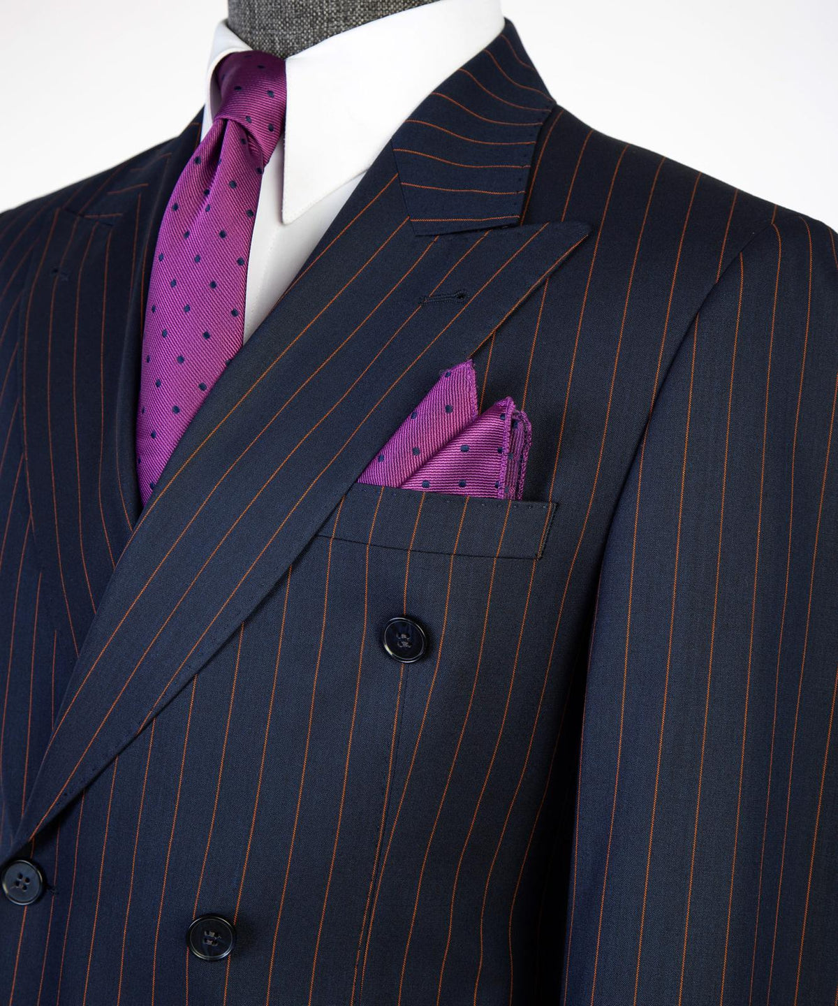 Prestige Collection Silver Grey Pinstripe Double-Breasted Suit product image 4