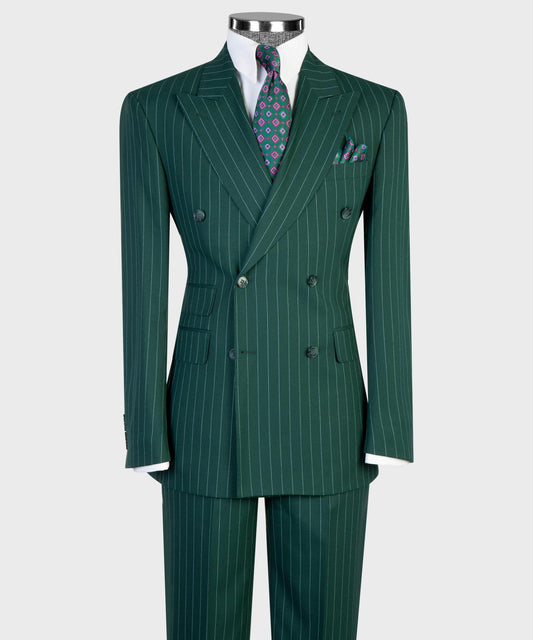 Prestige Collection Emerald Green Pinstripe Double-Breasted Suit product image 1