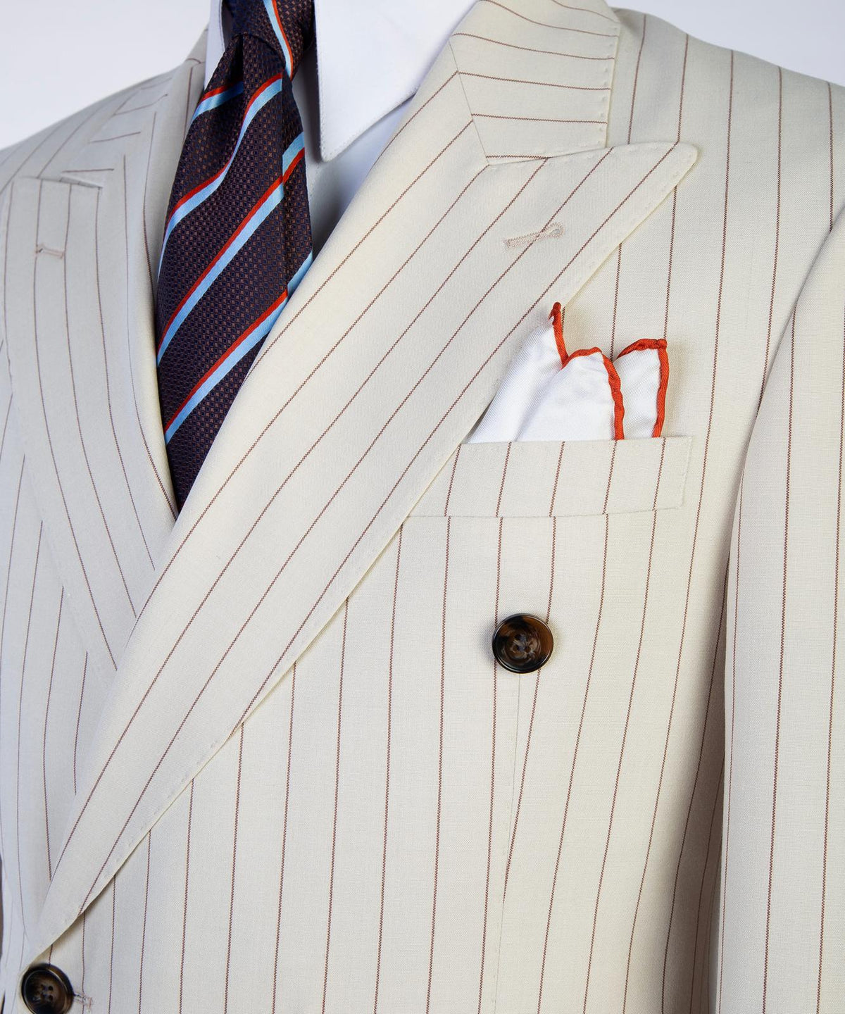 Prestige Collection Ivory Pinstripe Double-Breasted Suit product image 4