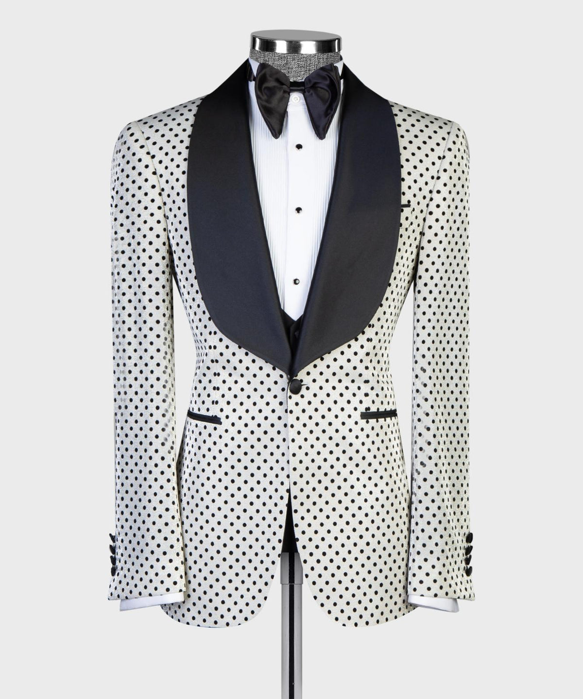 IVORY WHITE POLKA DOT TUXEDO product image 3