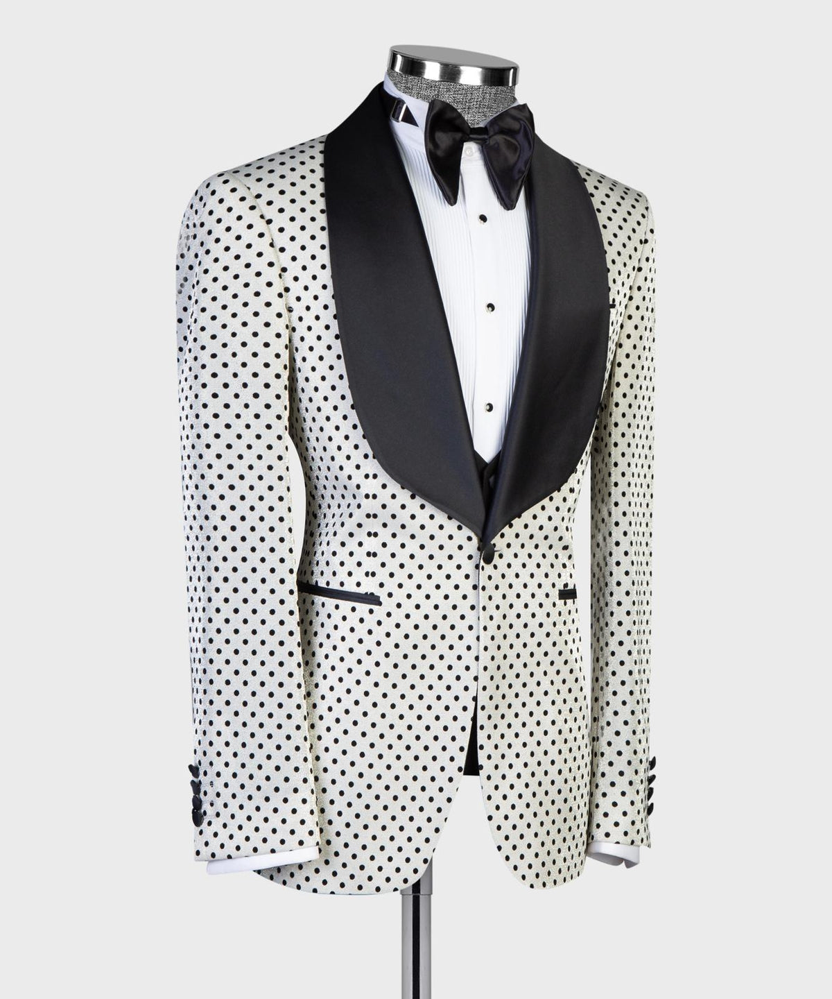 IVORY WHITE POLKA DOT TUXEDO product image 4