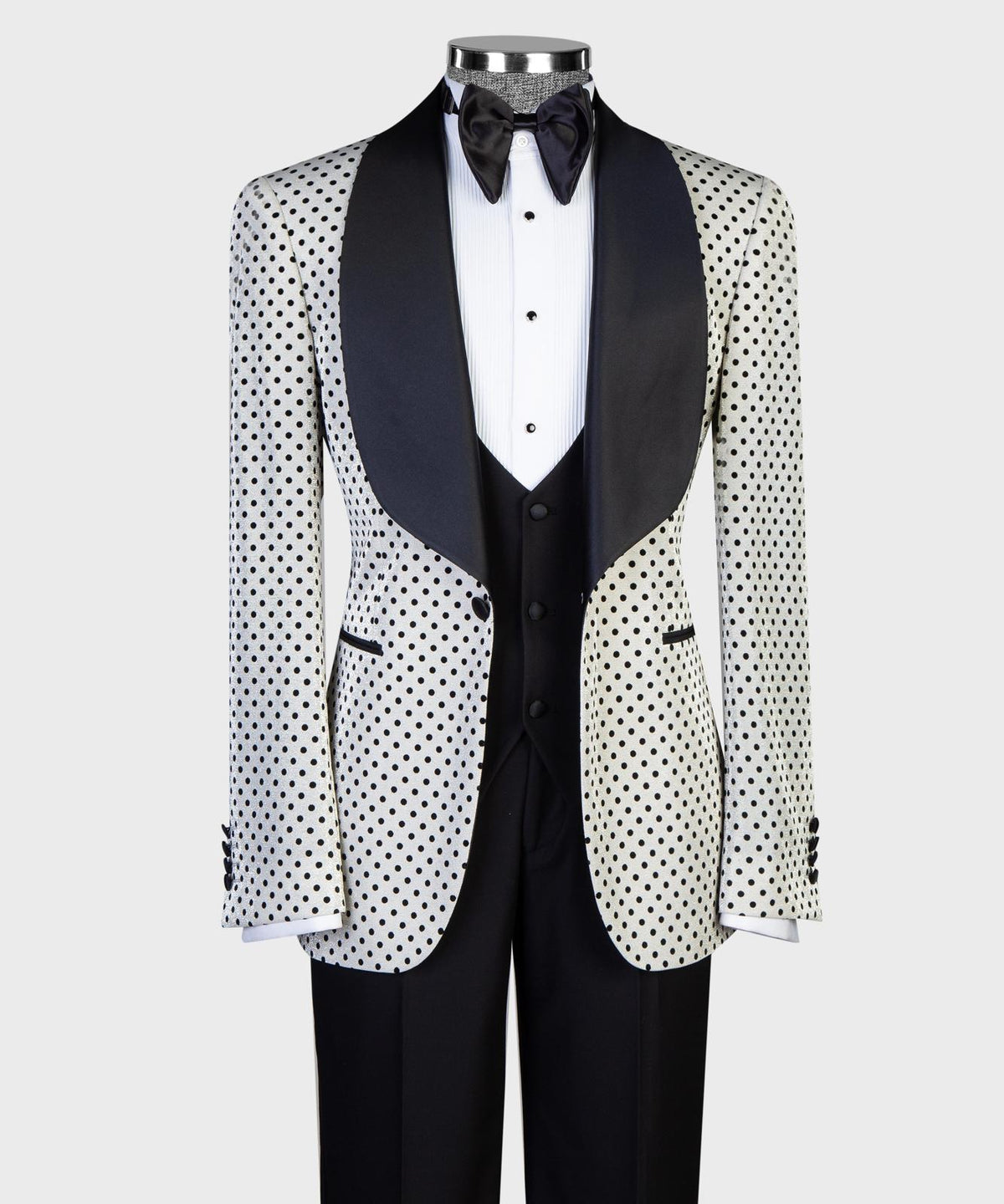 IVORY WHITE POLKA DOT TUXEDO product image 2