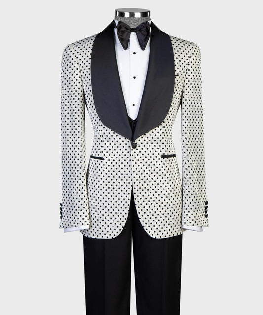 IVORY WHITE POLKA DOT TUXEDO product image 1