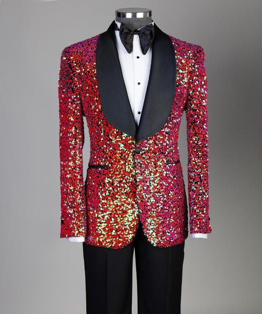 RUBY RED SEQUIN TUXEDO product image 1
