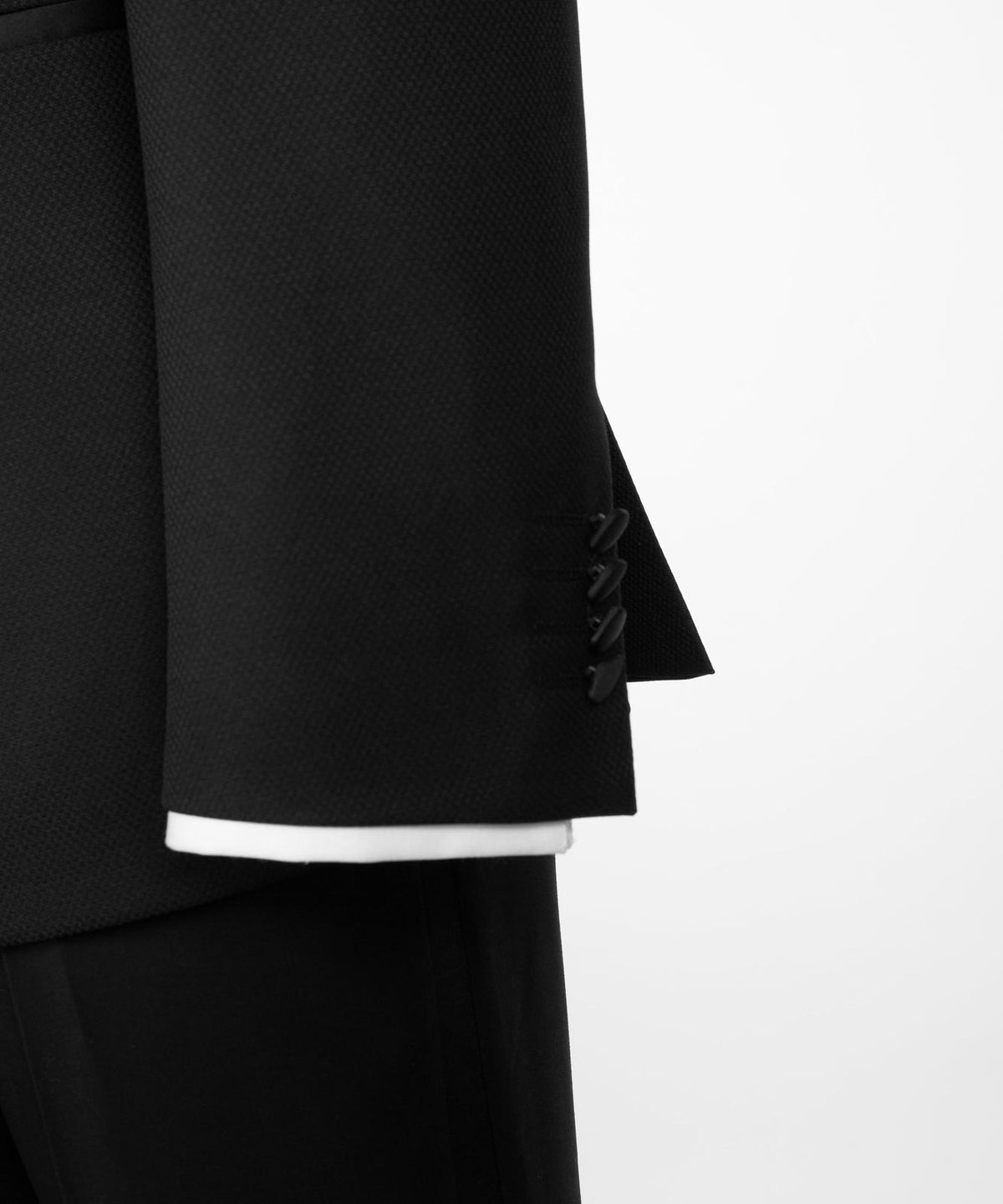 Asymmetric Satin Shawl Lapel Black Tuxedo product image 6