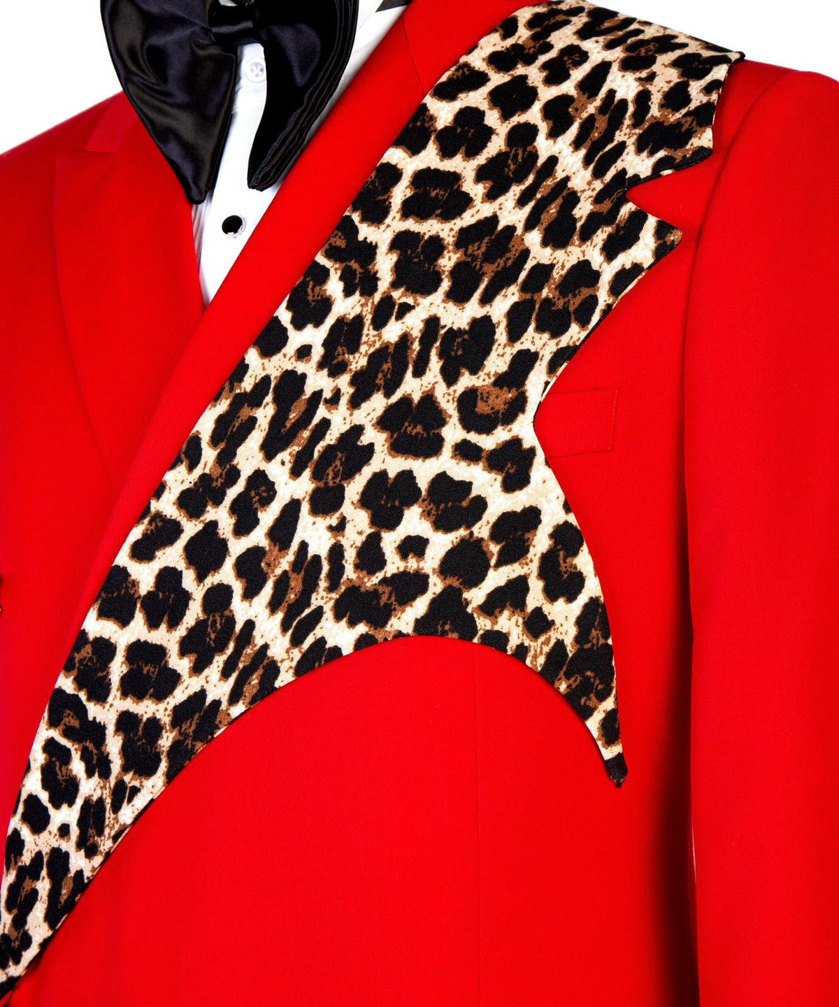Asymmetric Leopard Lapel Red Tuxedo product image 4