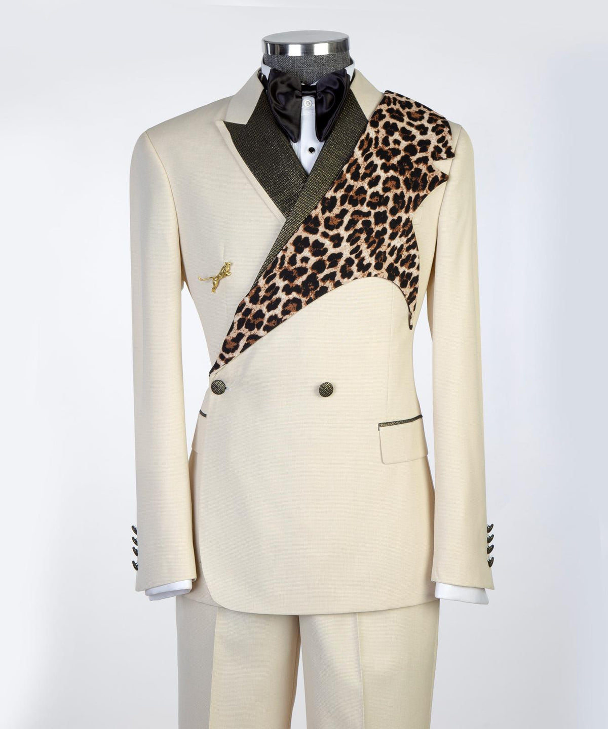 Asymmetric Leopard Lapel Ivory Tuxedo product image 1