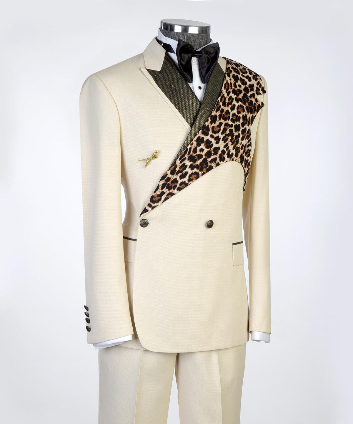 Asymmetric Leopard Lapel Ivory Tuxedo product image 2