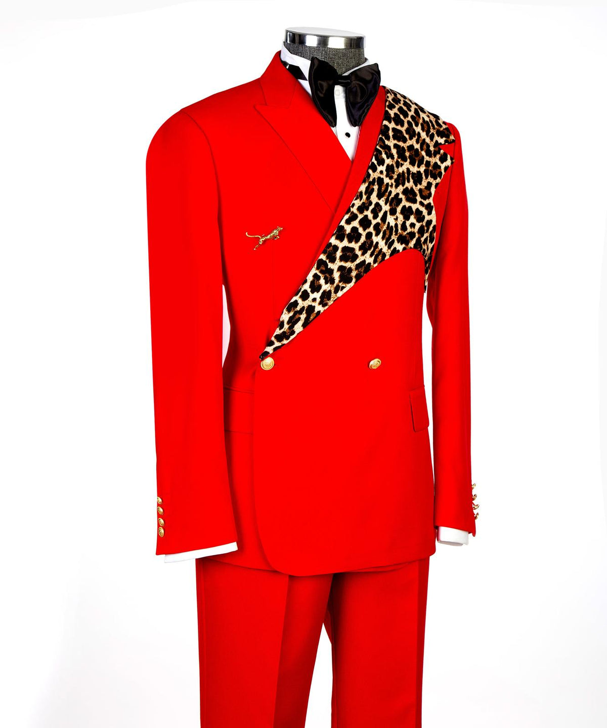 Asymmetric Leopard Lapel Red Tuxedo product image 2