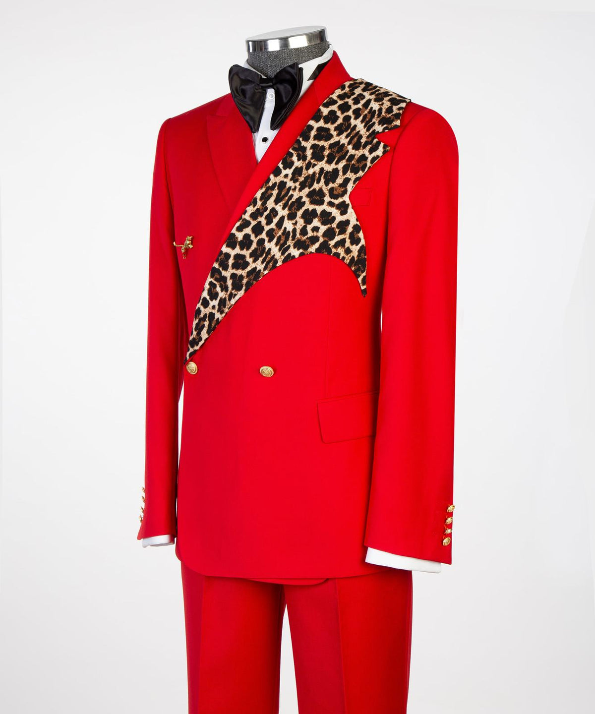 Asymmetric Leopard Lapel Red Tuxedo product image 3
