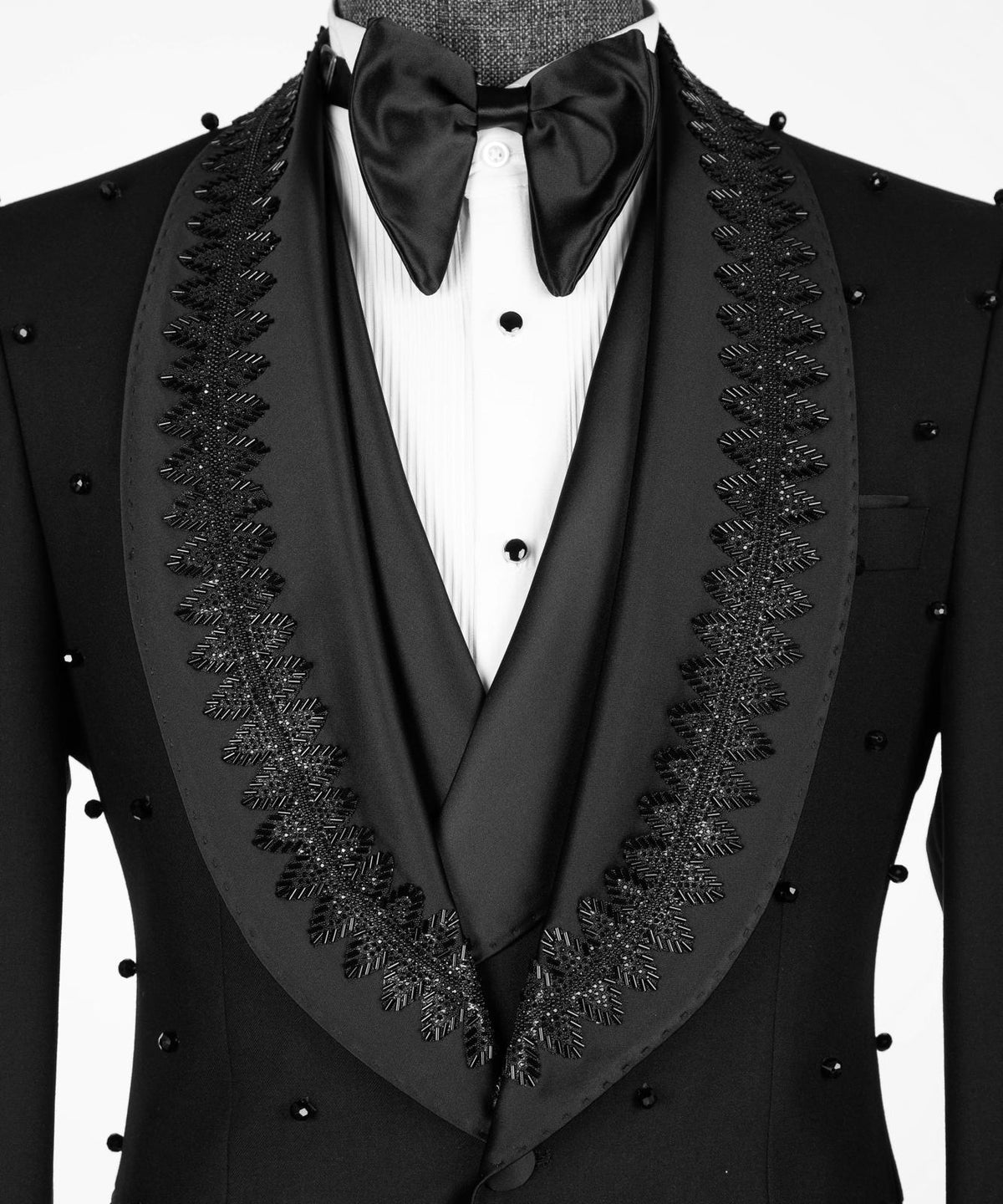 Embellished Satin Shawl Lapel Black Tuxedo product image 3