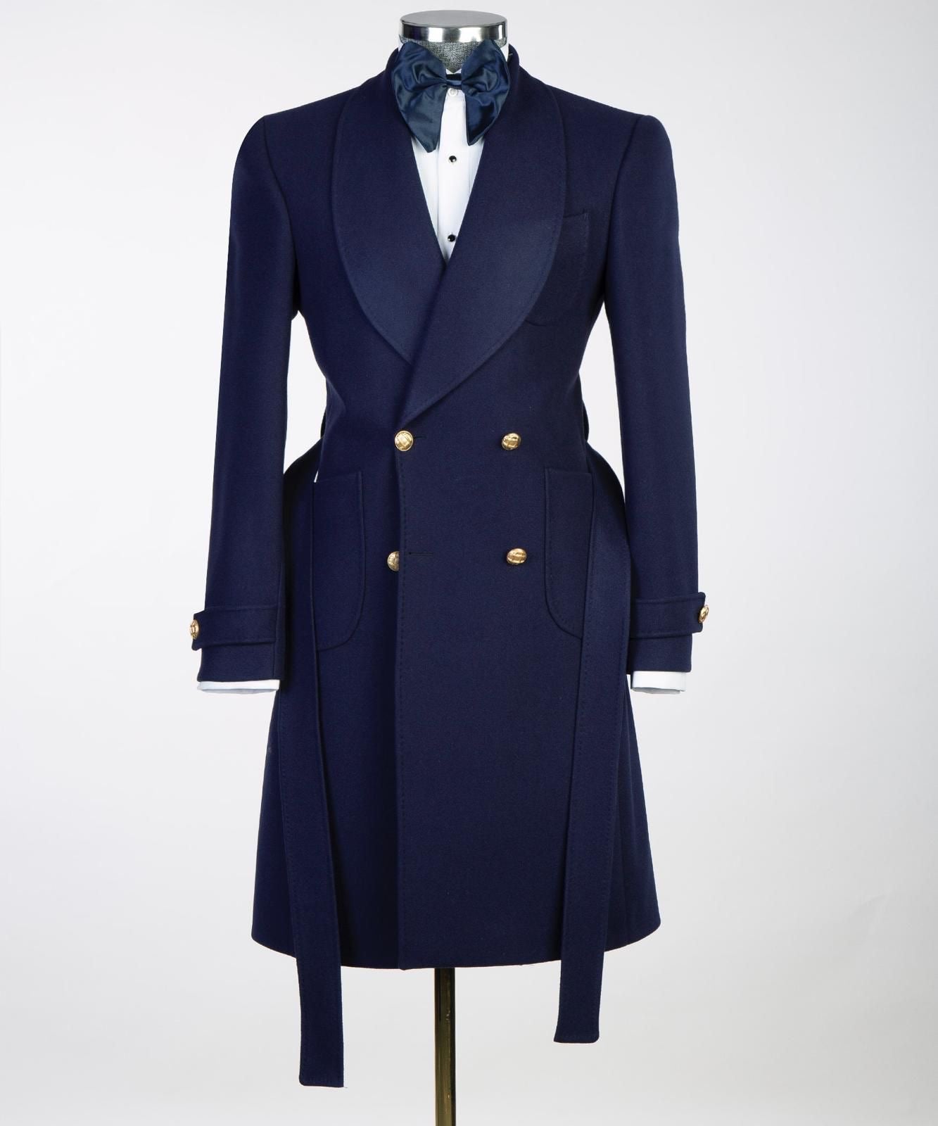 Shawl Collar Overcoat - 2