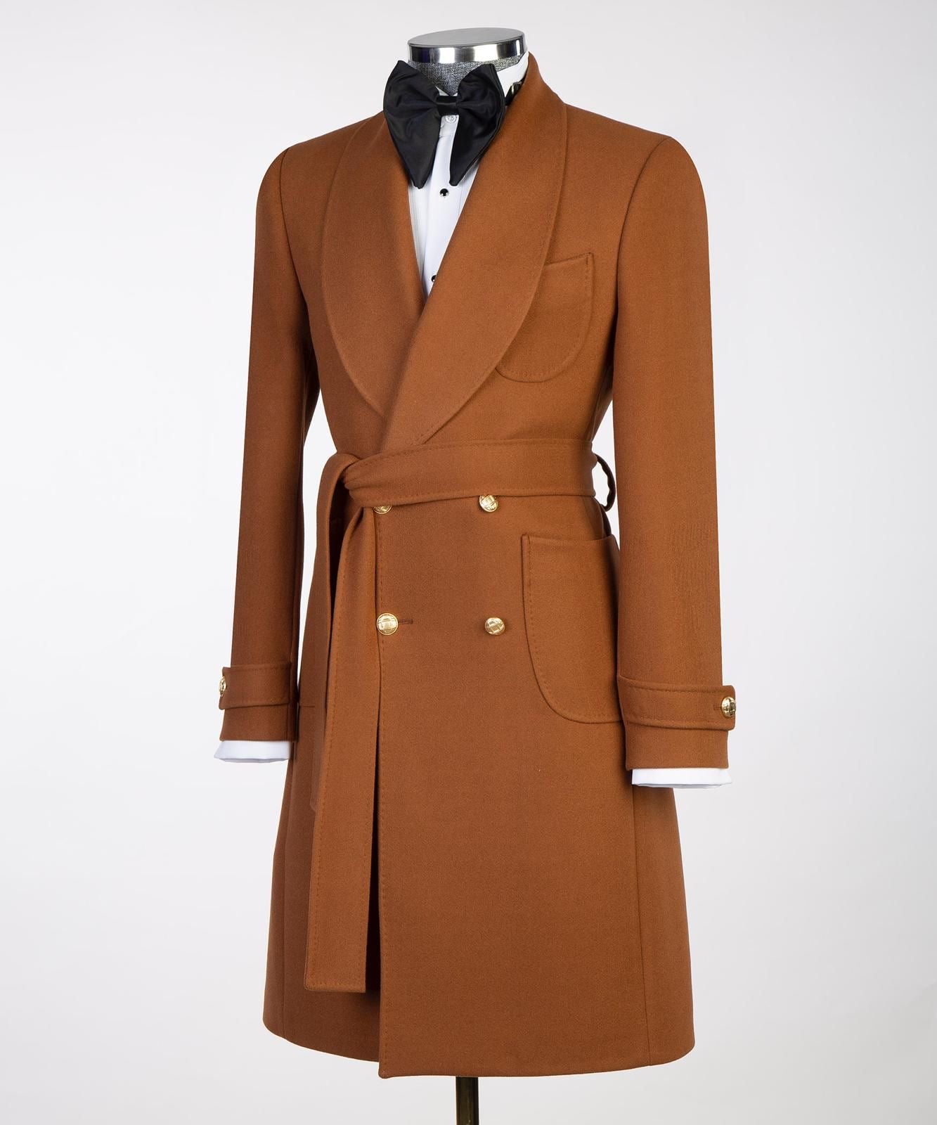 Shawl Collar Overcoat - 5