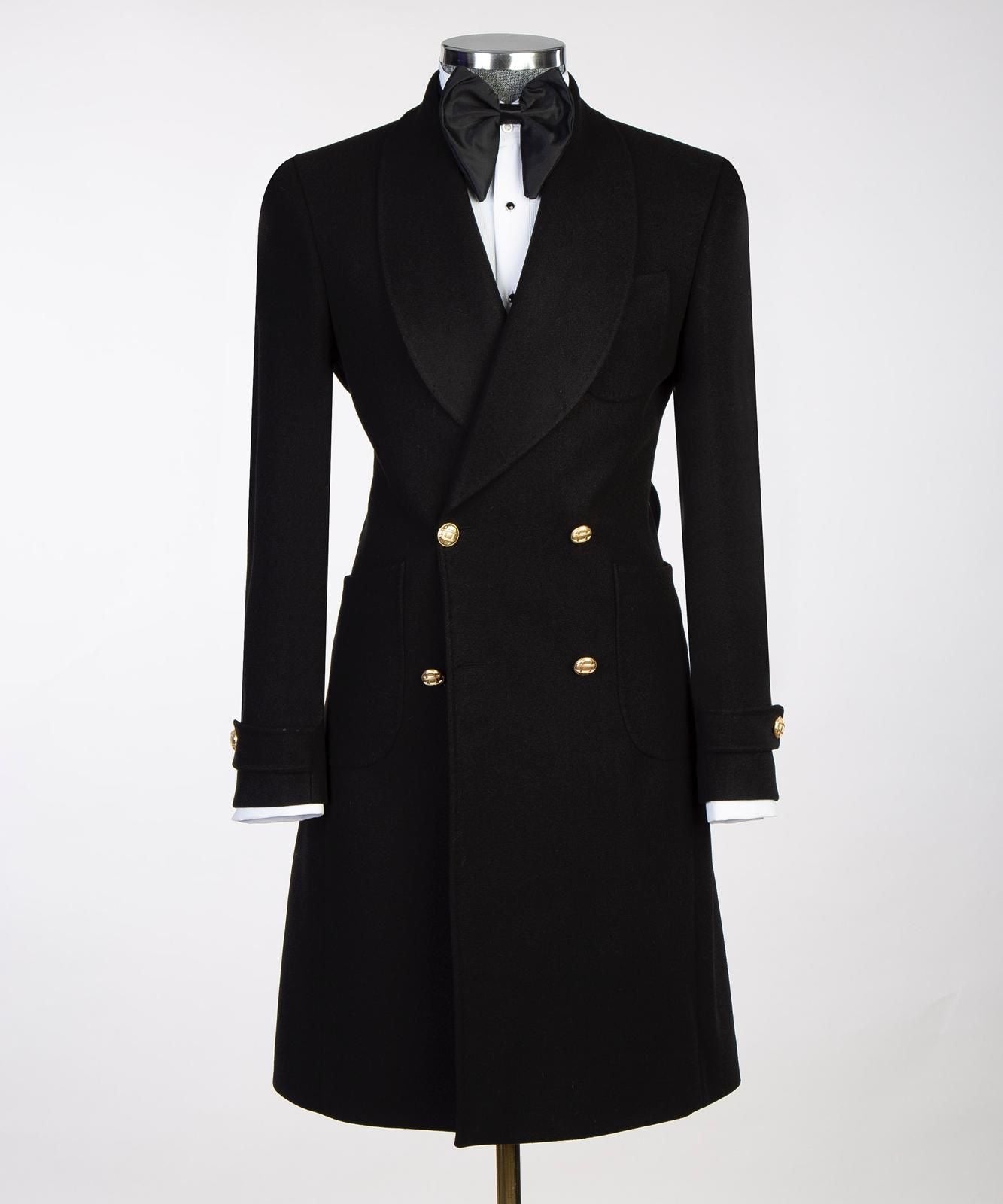 Shawl Collar Overcoat - 4