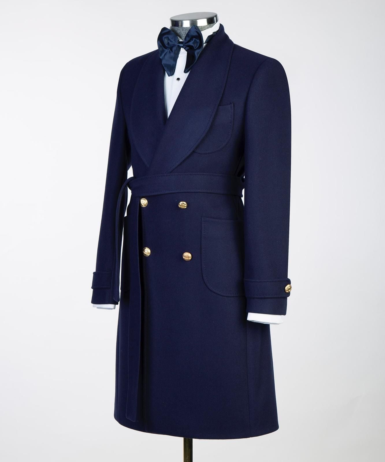 Shawl Collar Overcoat - 2