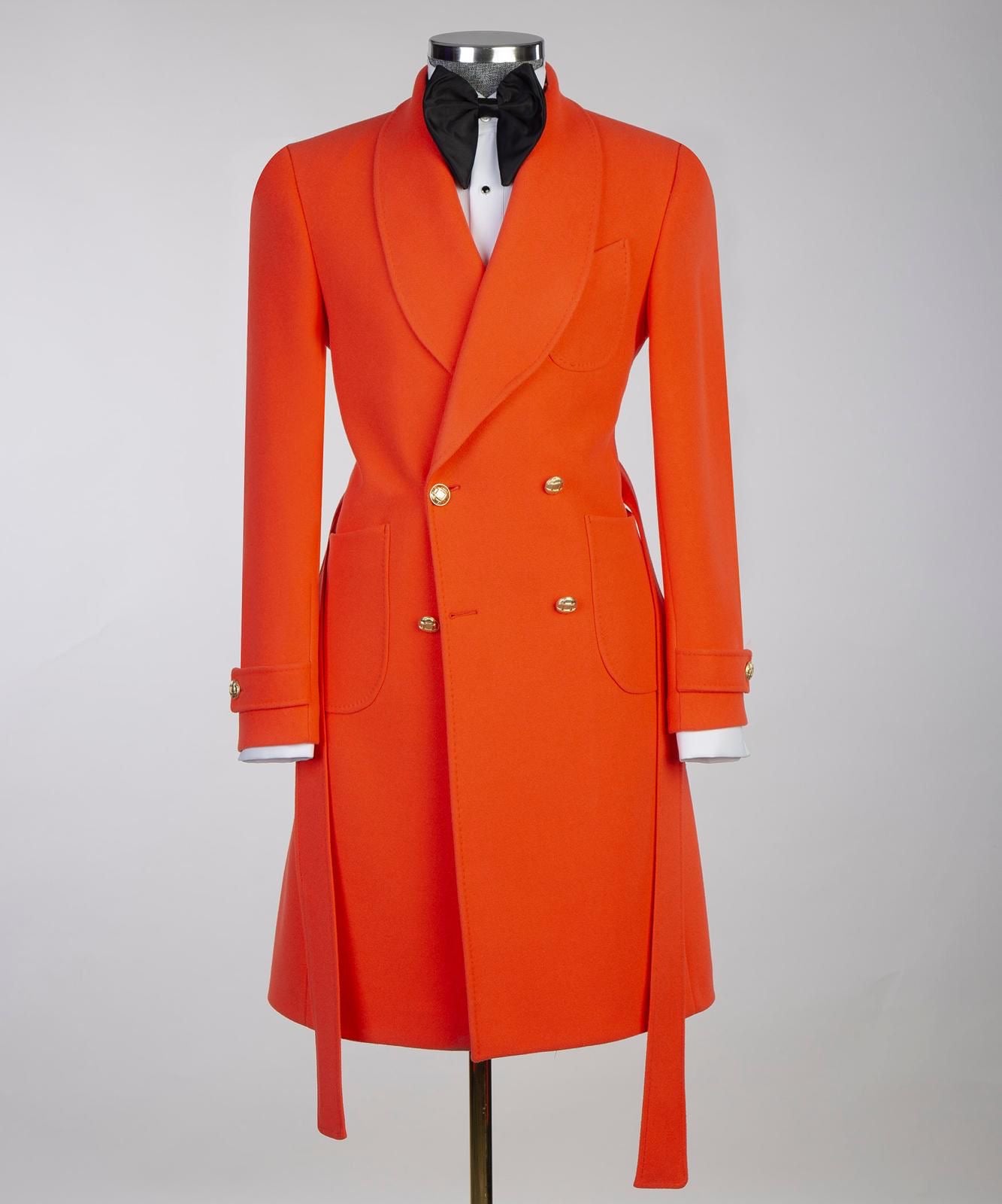 Shawl Collar Overcoat - 3