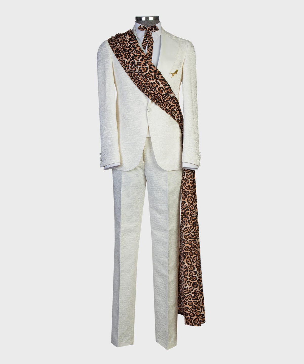 Ivory Leopard Couture Tuxedo