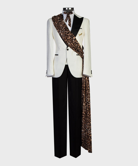 Ivory Leopard Statement Tuxedo