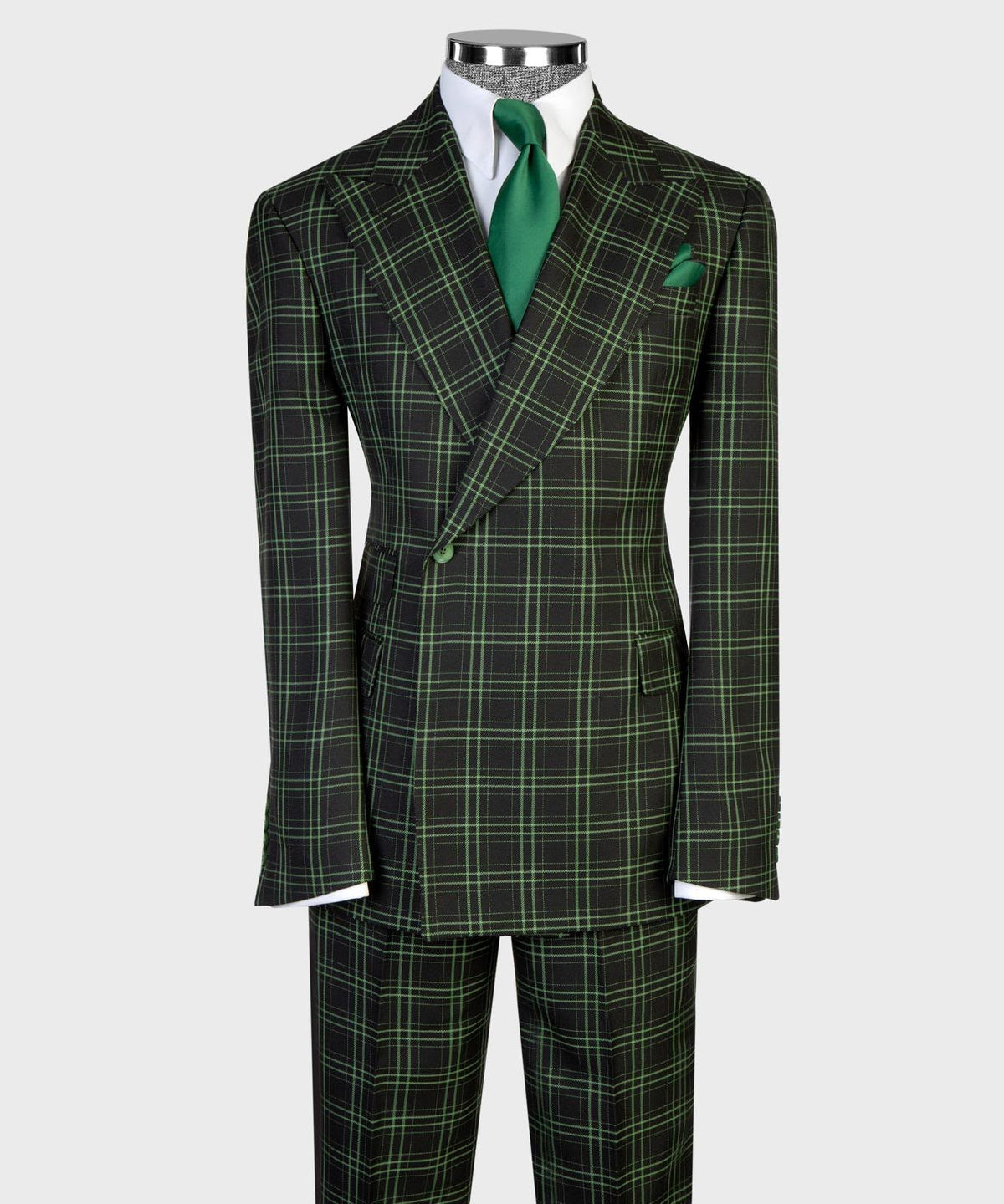 Jaegen black and green plaid full outfit with matching trousers
