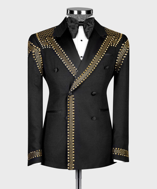 Jewelry Ornament Tuxedo Black Gold