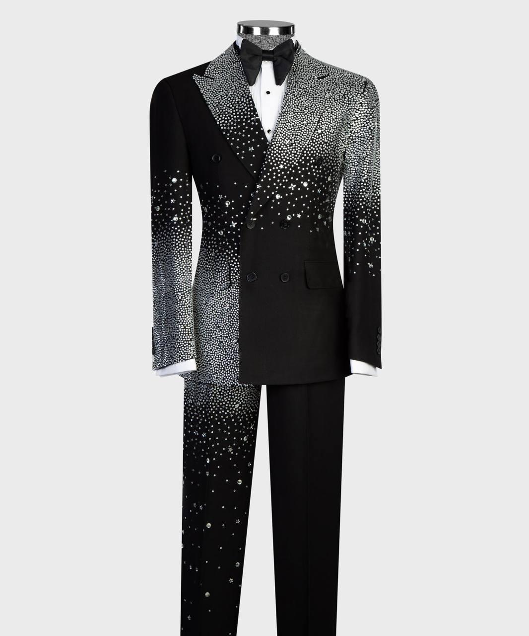 Jewelry Ornament Tuxedo Black Silver I